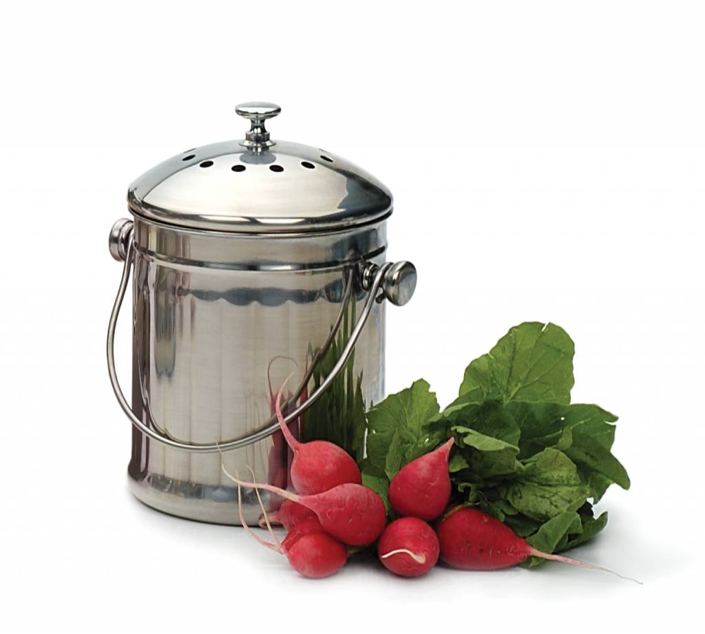 Stainless Steel Compost Pail Eco Carmel   Stainless Steel Compost Pail 