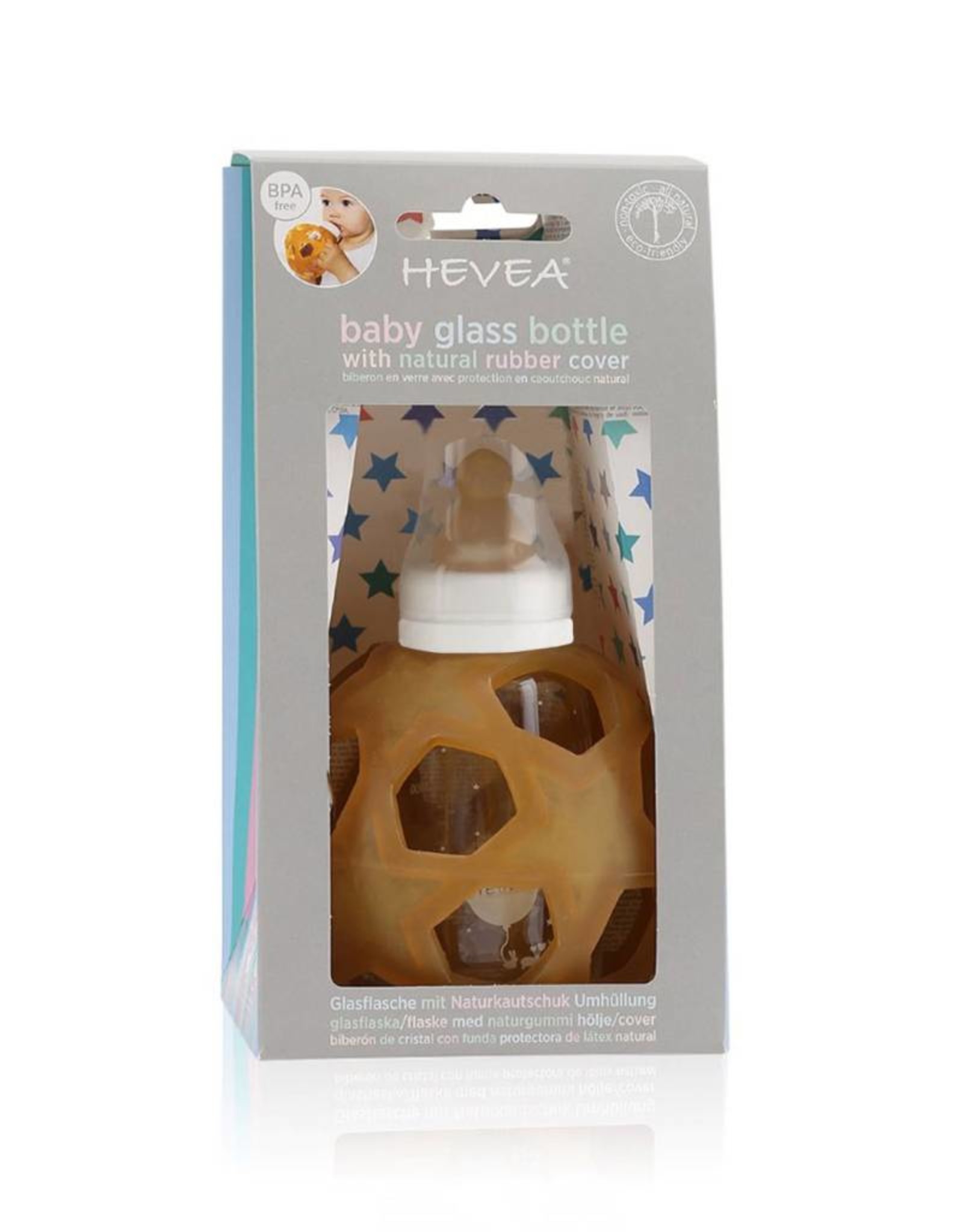 Hevea 2-in-1 Baby Glass Bottle with Star Ball