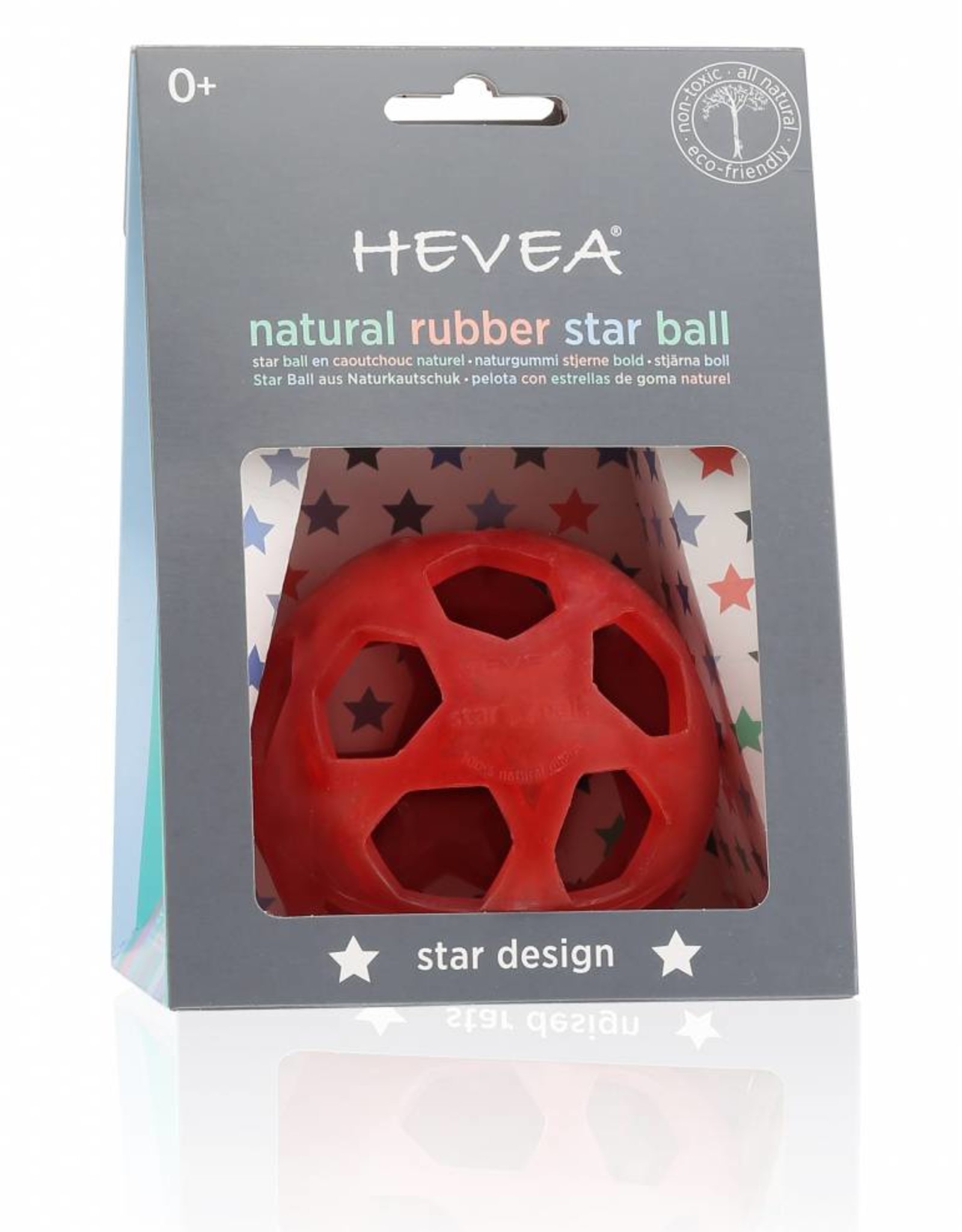 Hevea Colorful Natural Rubber Star Ball