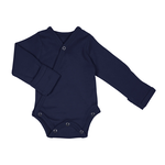 L'oved Baby Long Sleeve Kimono Bodysuit - Navy