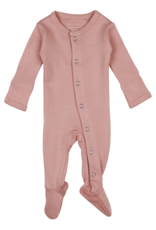 L'oved Baby Organic Snap Footie Mauve