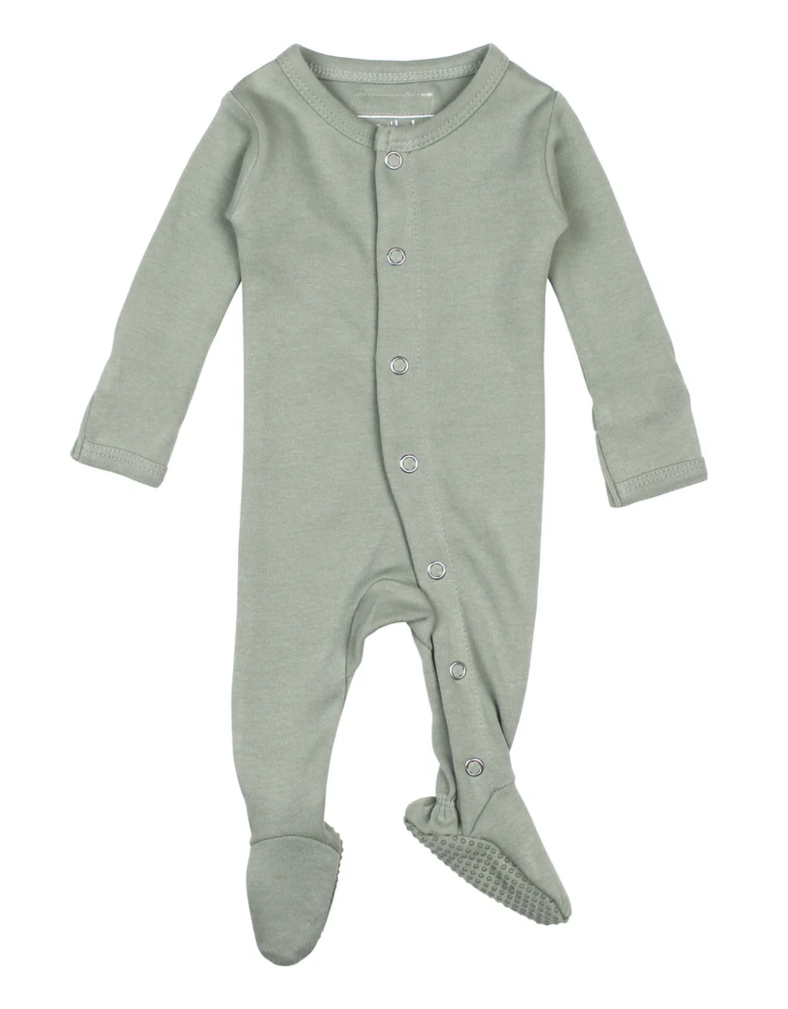 L'oved Baby Organic Snap Footie Seafoam