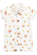 L'oved Baby Short Sleeve Coverall Starfish