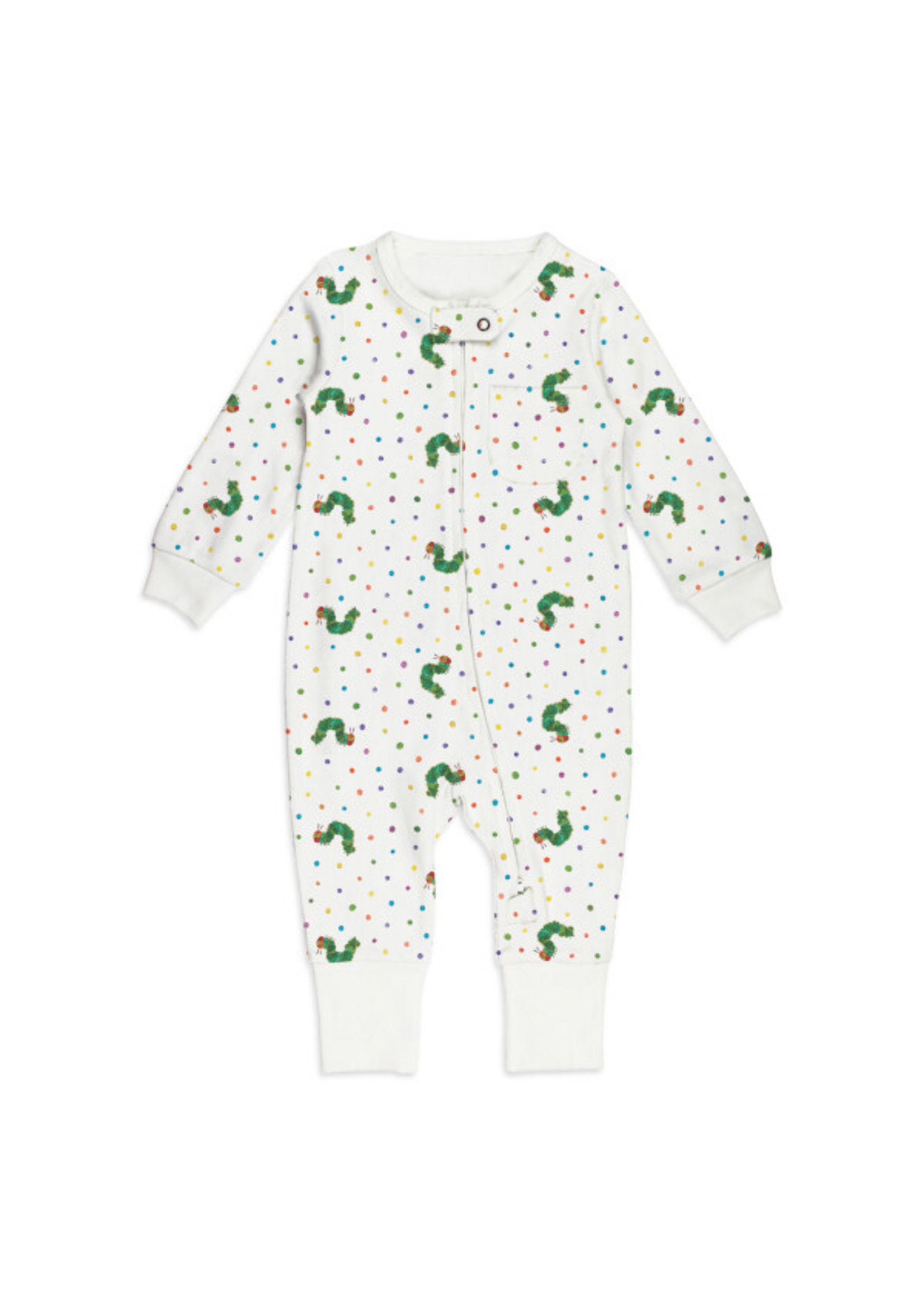 L'oved Baby Footless Zipper Romper - Caterpillar