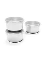 U Konserve Round Mini Containers - Set of 3 - Clear - 3 oz