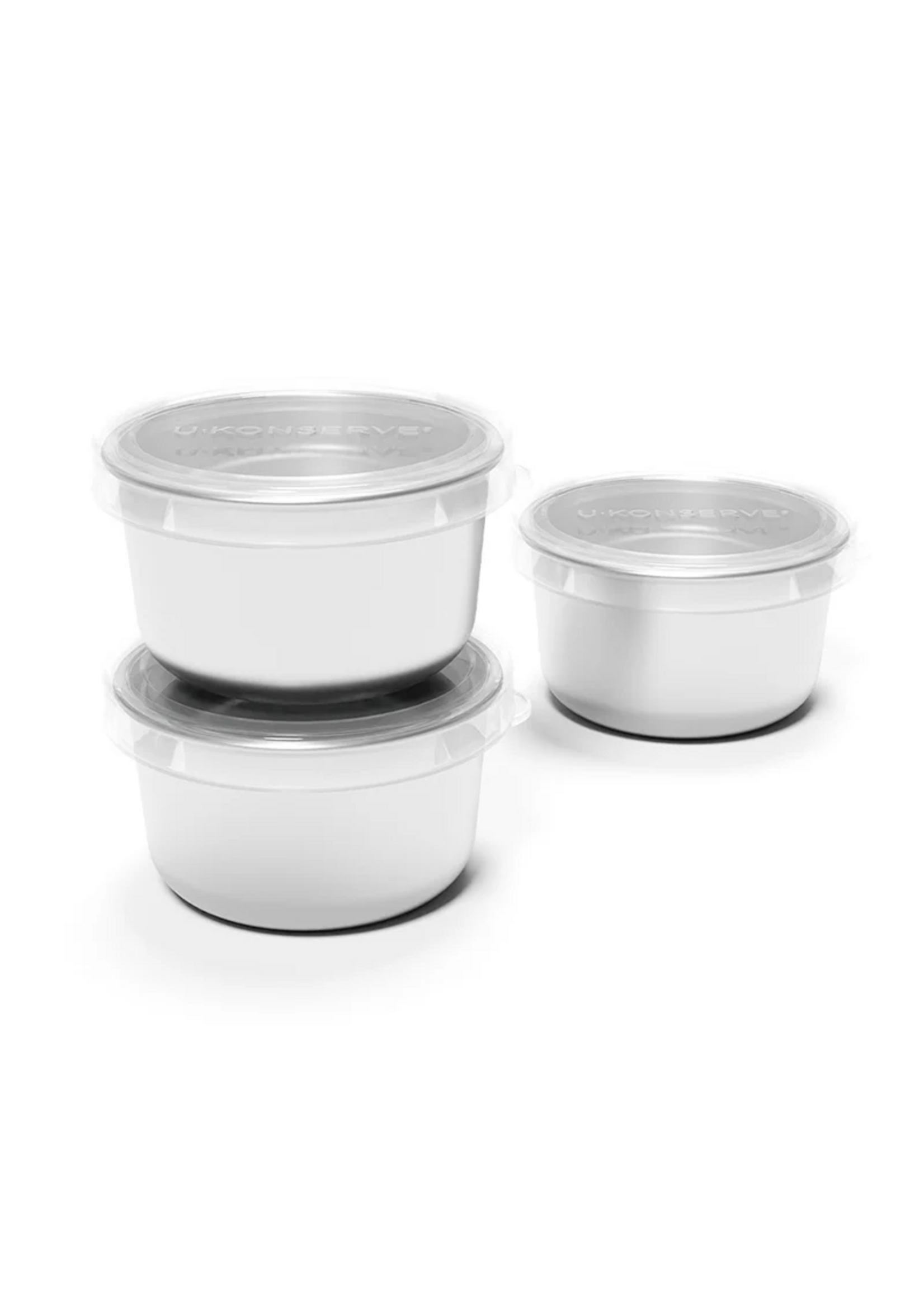 U Konserve Round Mini Containers - Set of 3 - Clear - 3 oz
