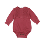 L'oved Baby Smocked Chest Bodysuit - Appleberry