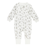 L'oved Baby Footless Zipper Romper - Woodlands Bunny