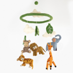 The Winding Road Wool Mobile - Baby Jungle Animals