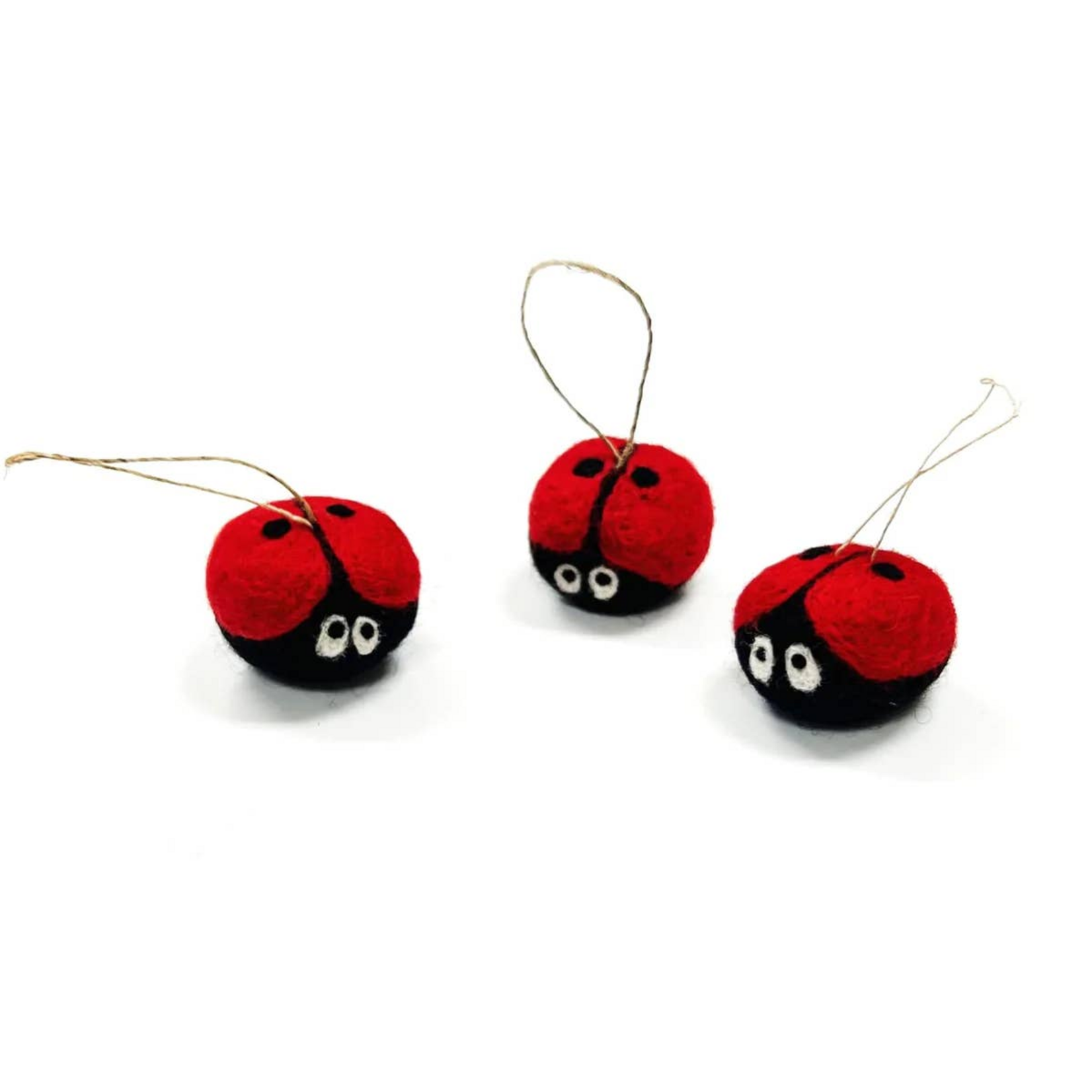 Friendsheep Wool Ladybug Ornament