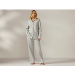 Cloud Brush Flannel Pajama Set - Gray Heather