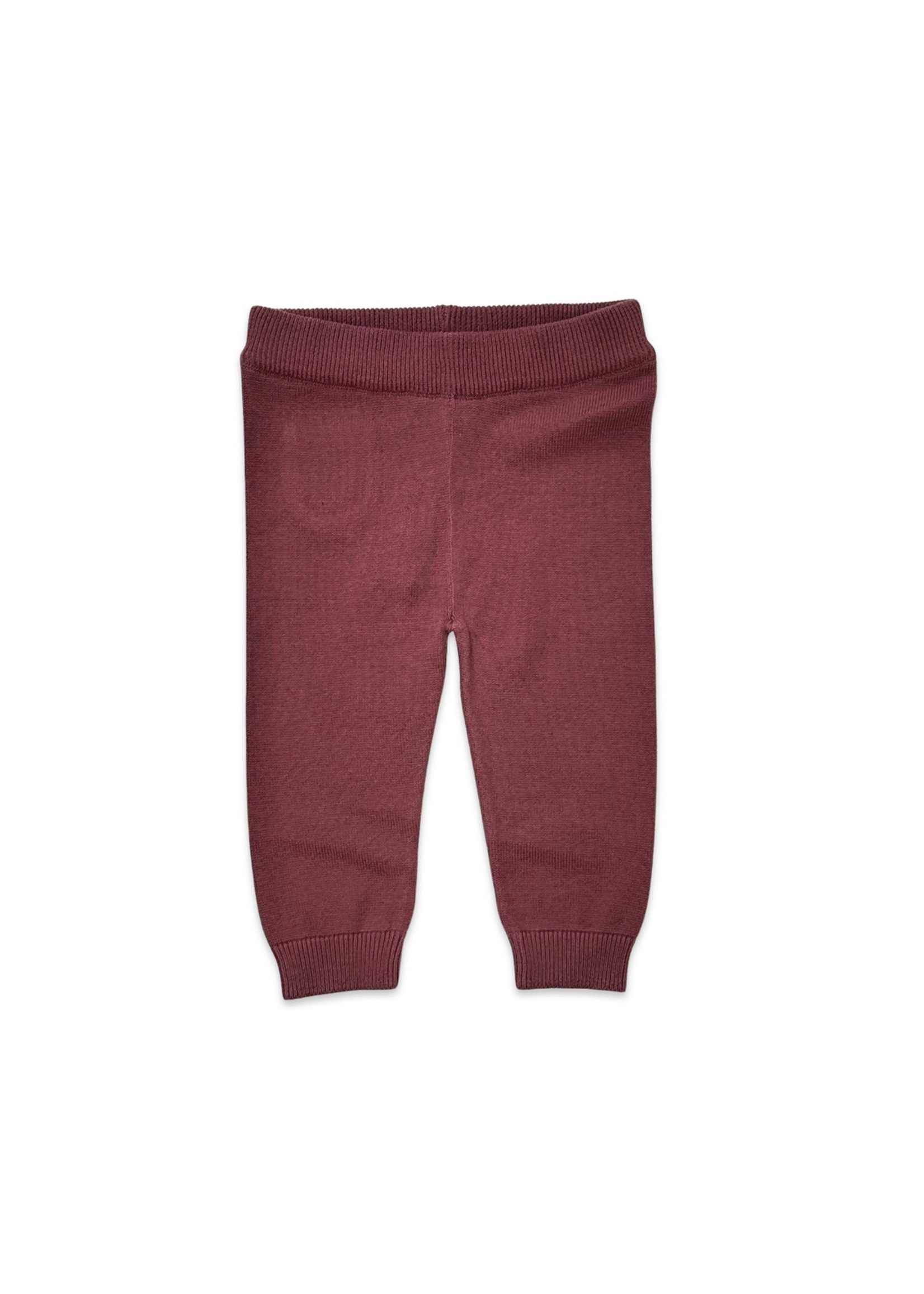 Viverano Pocket Legging Sweater Knit Pants - Berry