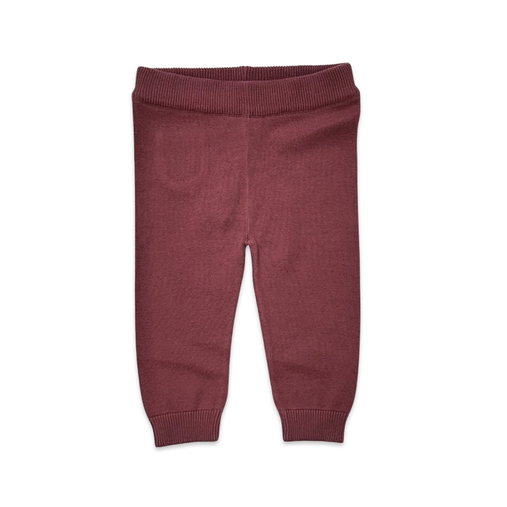 Viverano Pocket Legging Sweater Knit Pants - Berry