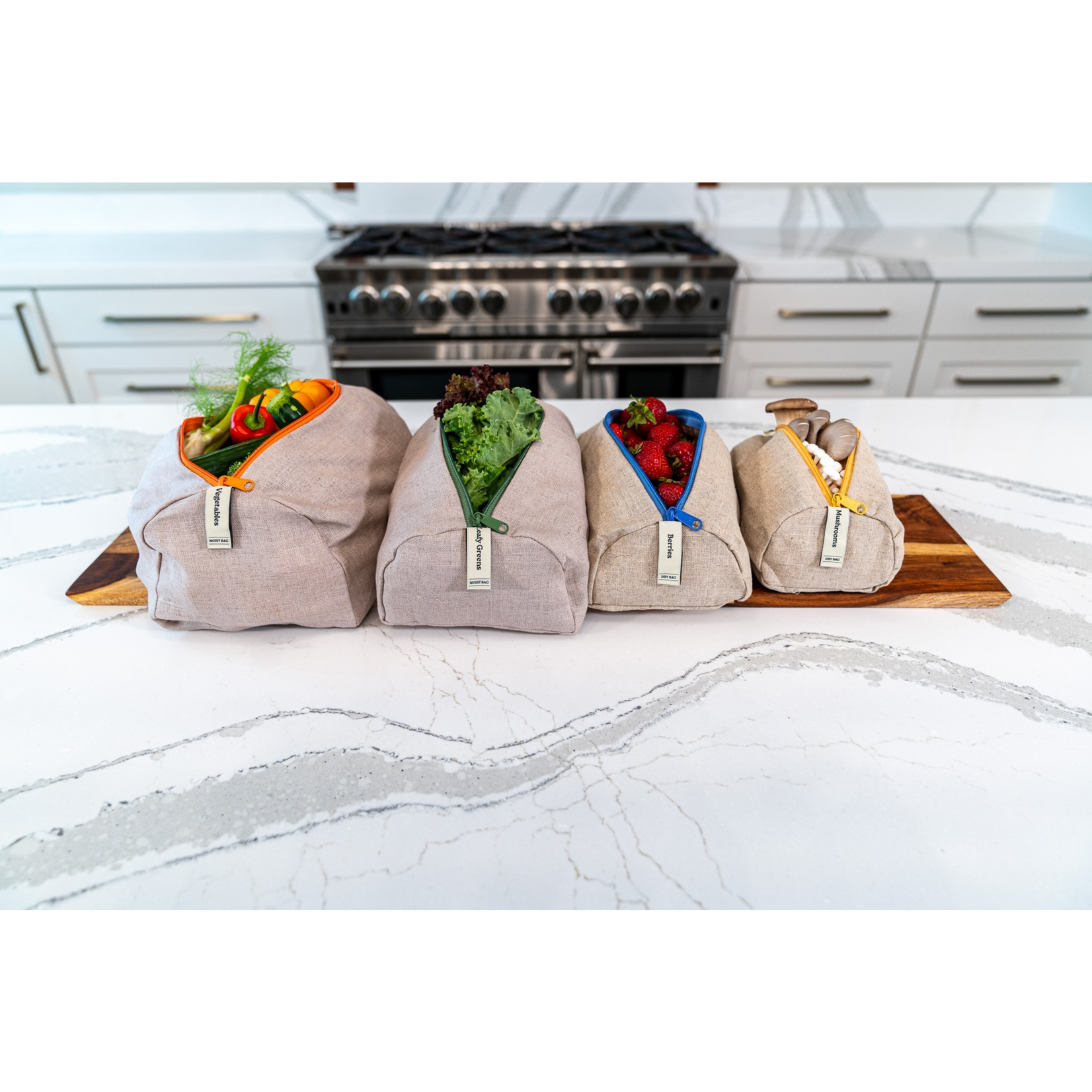 Ambrosia European Flax Linen Produce Bag Set
