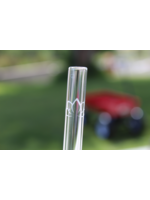 DrinkingStraws 8" Glass Drinking Straw - Etched Lotus - Standard