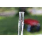 DrinkingStraws 8" Glass Drinking Straw - Etched Lotus - Smoothie