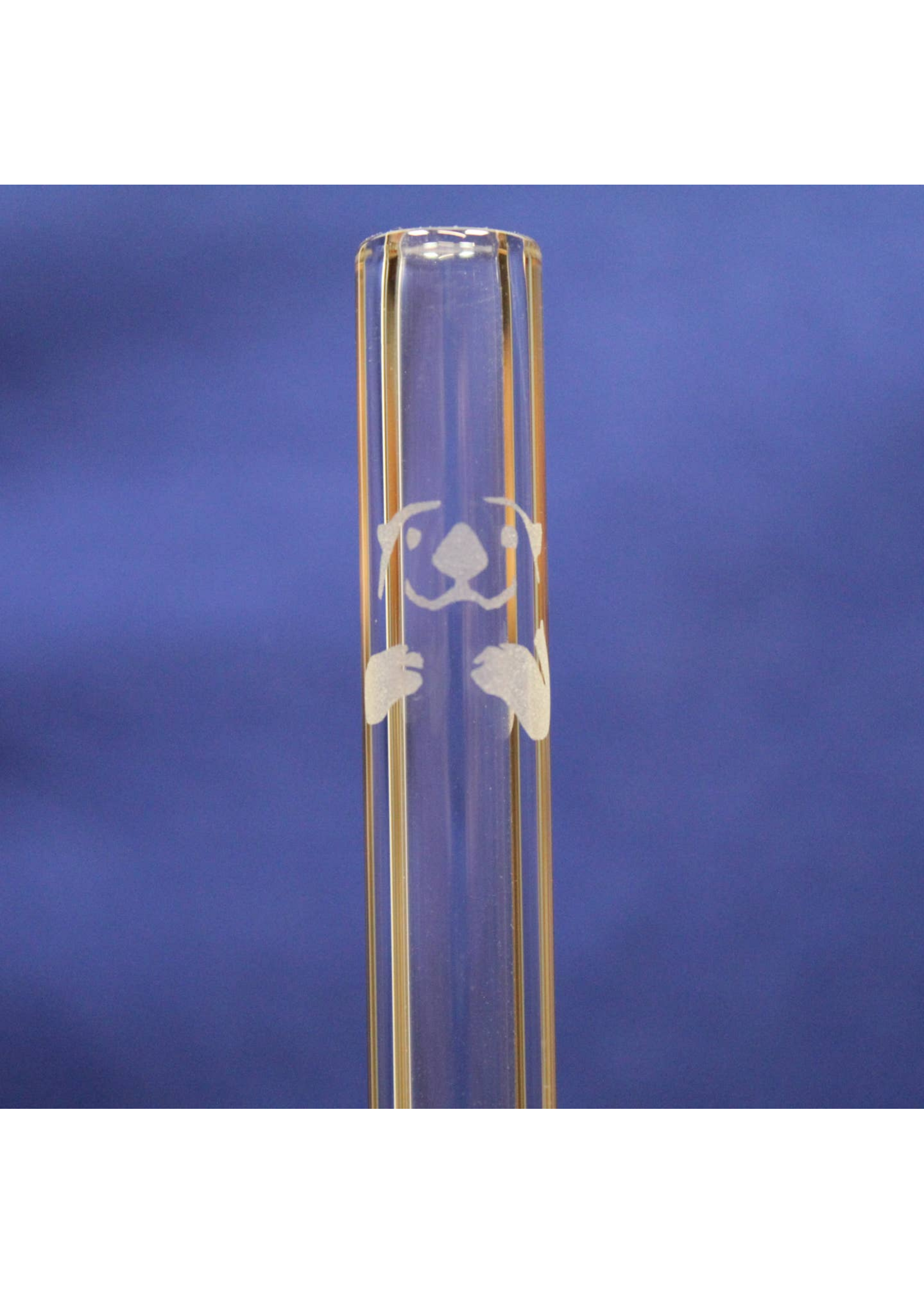 DrinkingStraws 8" Glass Drinking Straw - Etched Otter - Standard