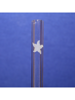 DrinkingStraws 8" Glass Drinking Straw - Etched Starfish - Standard