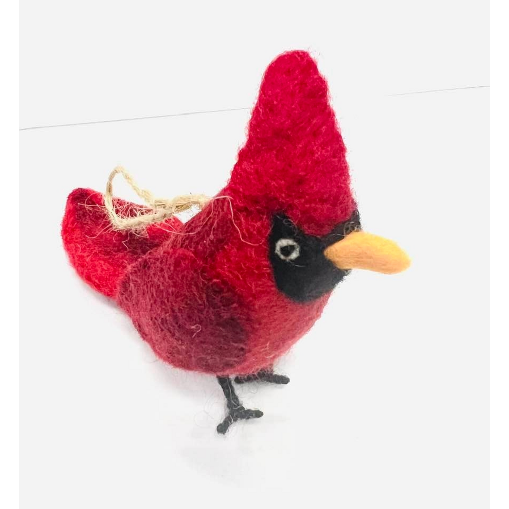 The Winding Road Felt Bird Ornament - Cardinal