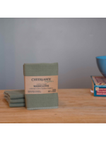 Cheeks Ahoy Organic Cotton Muslin Washcloth / Kitchen Cloth / Hankie - Sage Set of 3