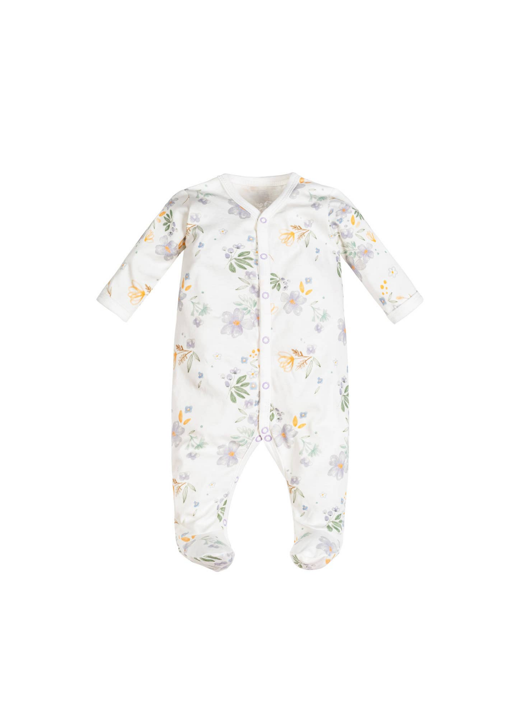 Snap Front Footie - Modern Daisy