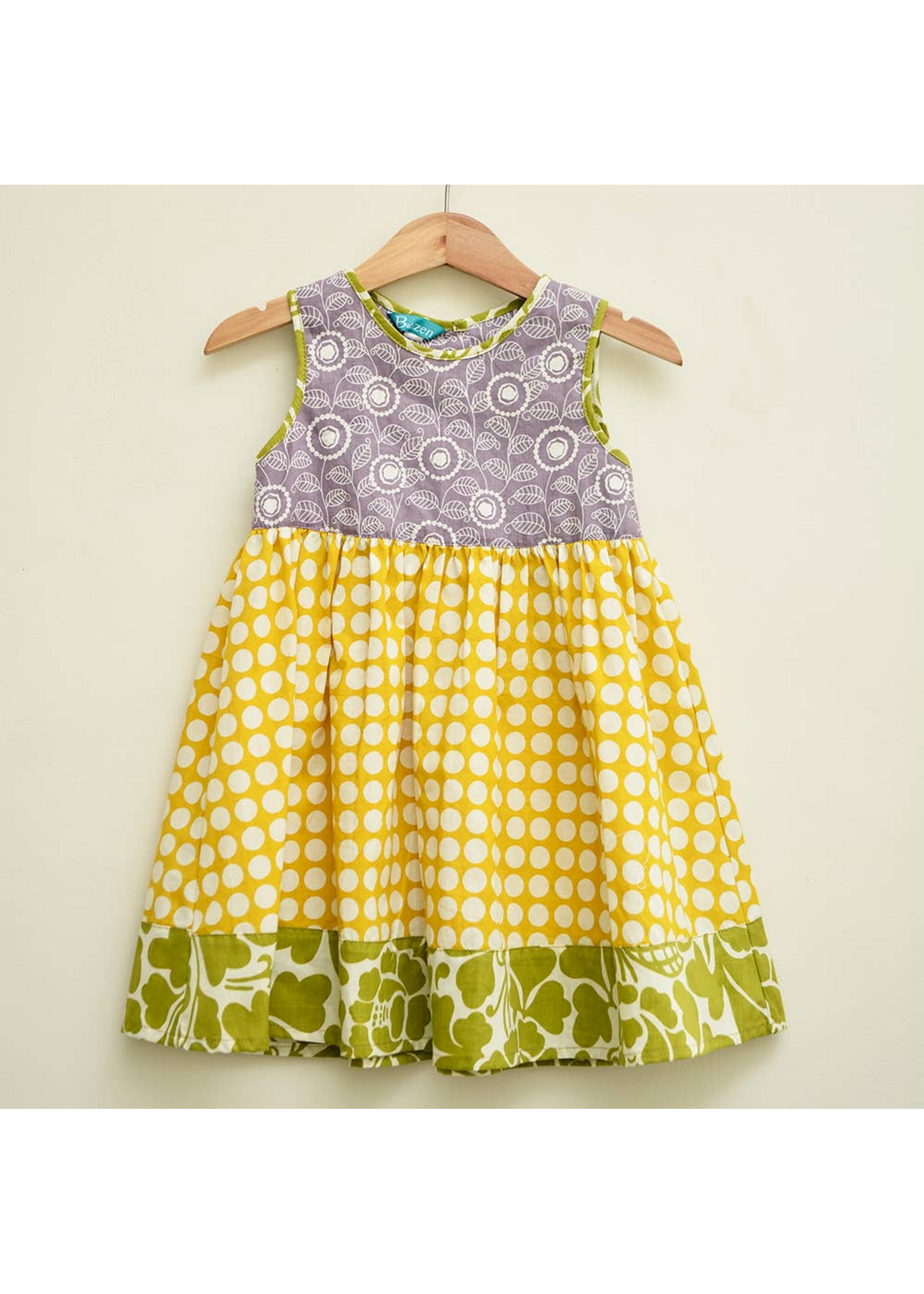 Scrappy Sun Dress- Yellow Dot