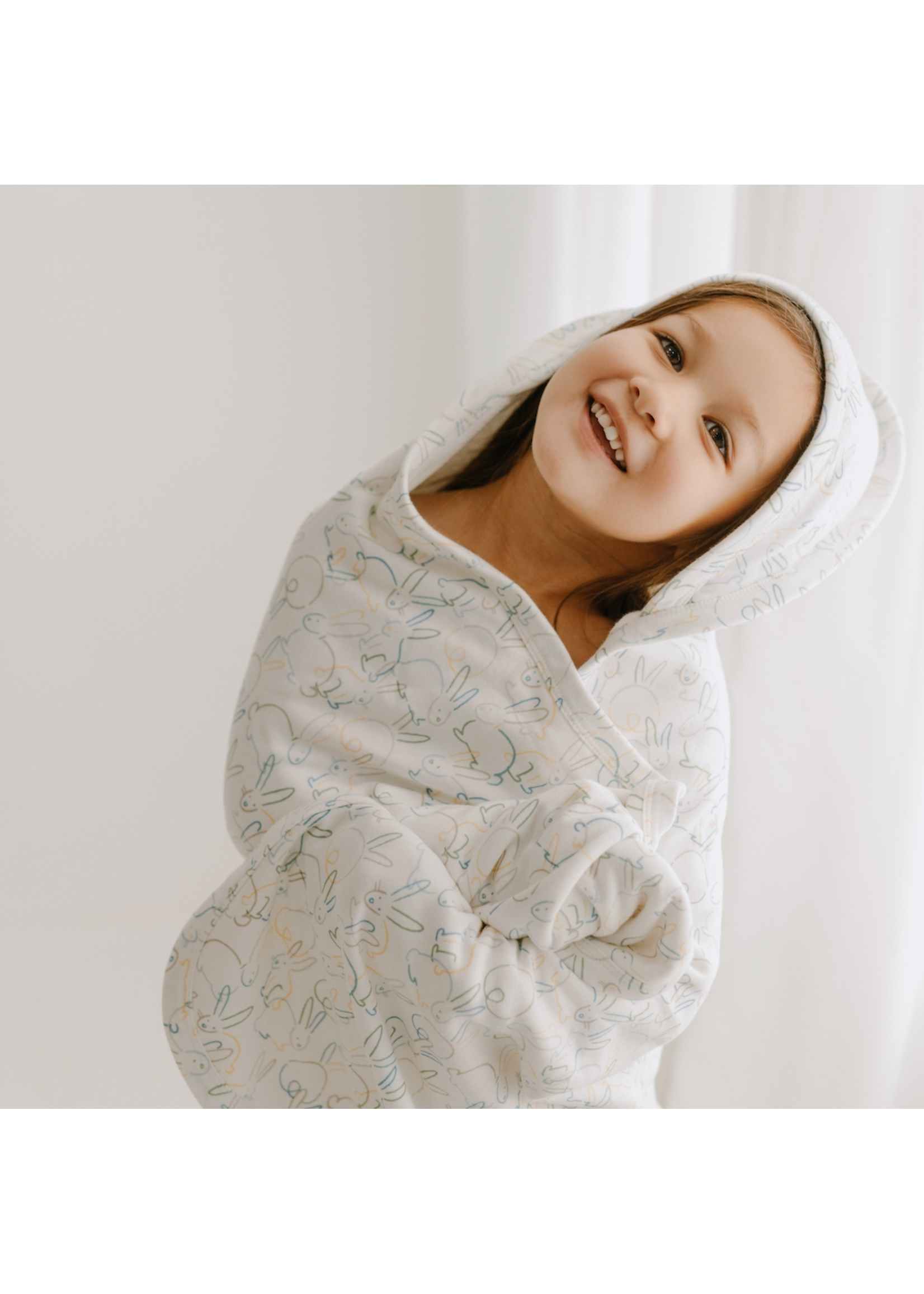 Finn & Emma Hooded Bath Towel - Bunnies