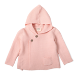 Viverano Hooded Knit Button Jacket - Blush