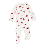 L'oved Baby Organic Zipper Footie- Red Bird