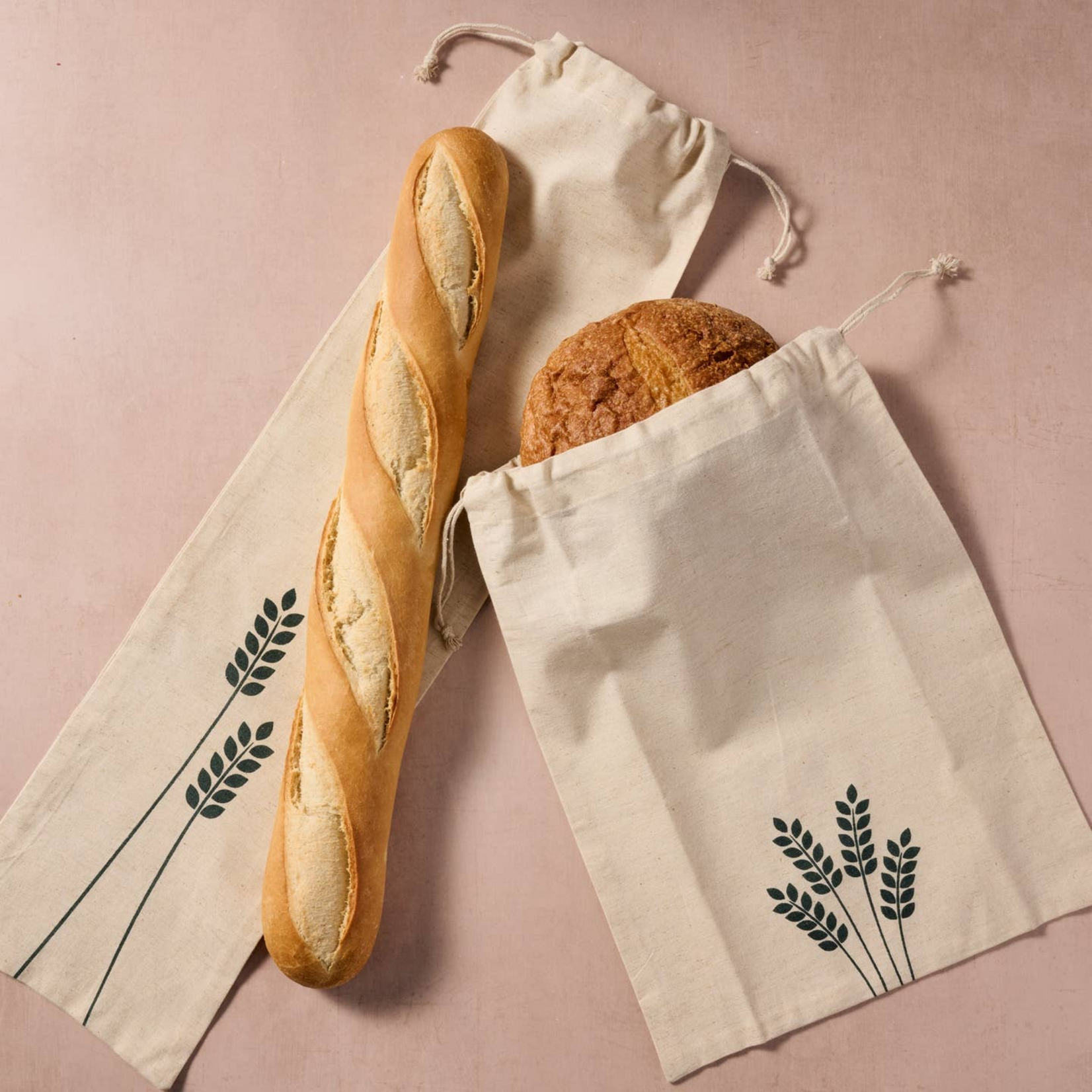Linen Bread Bag Set