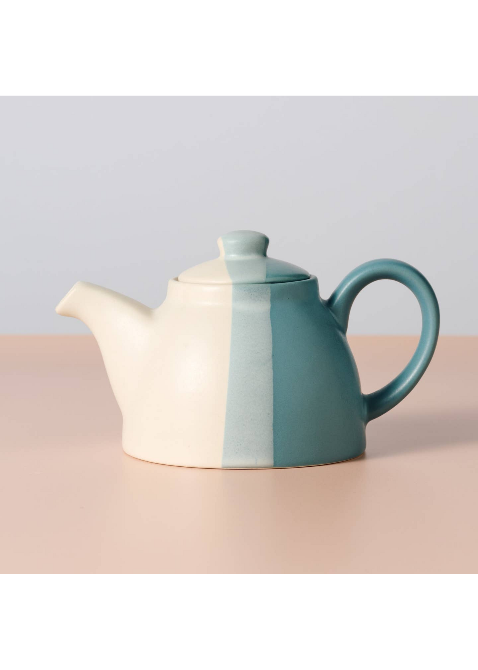 Handmade Ceramic Striped Teapot