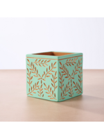 Tila Terracotta Debossed Leaf Planter