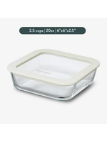Square Glass Containers with Glass Lids