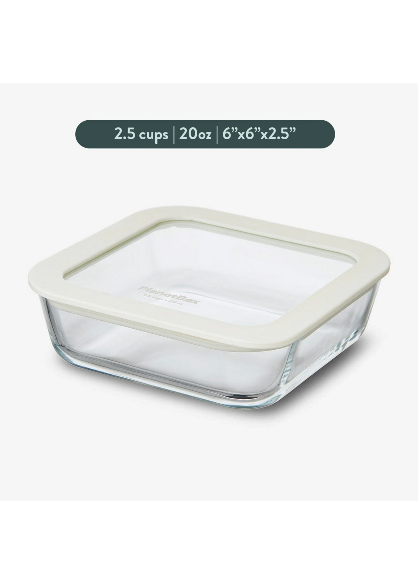 Square Glass Containers with Glass Lids