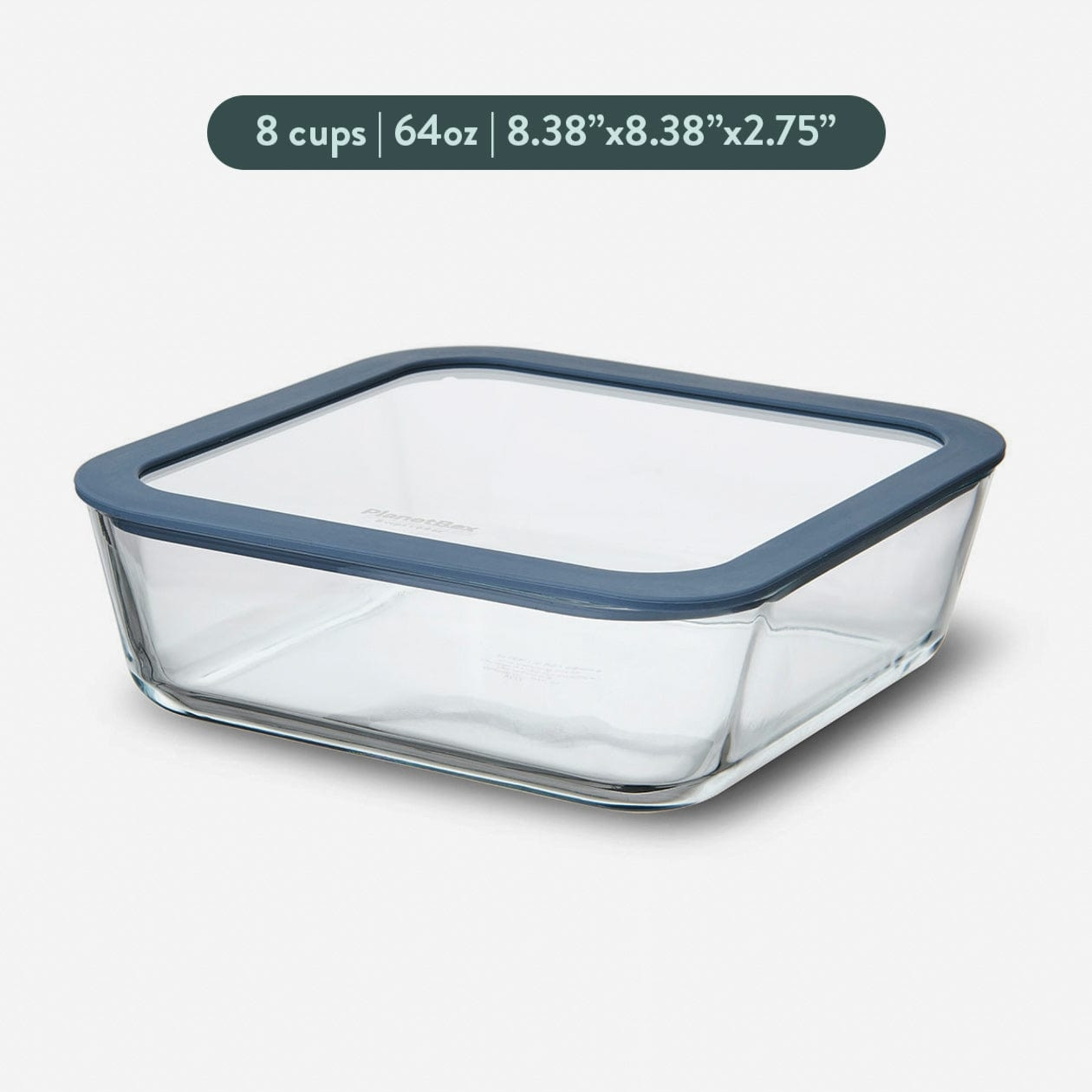 Square Glass Containers with Glass Lids