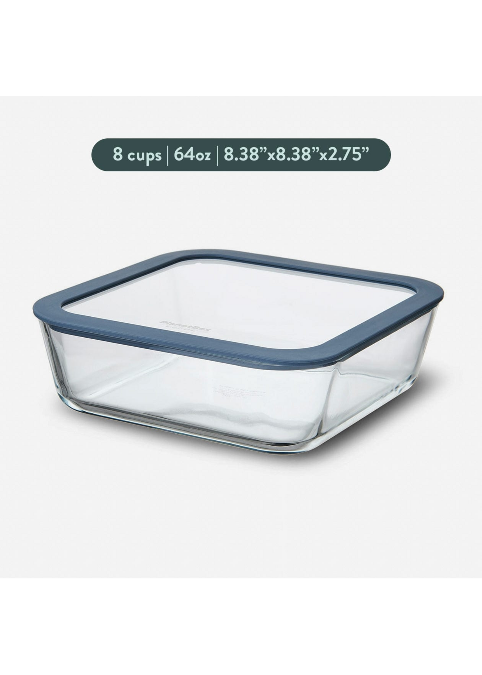 Square Glass Containers with Glass Lids