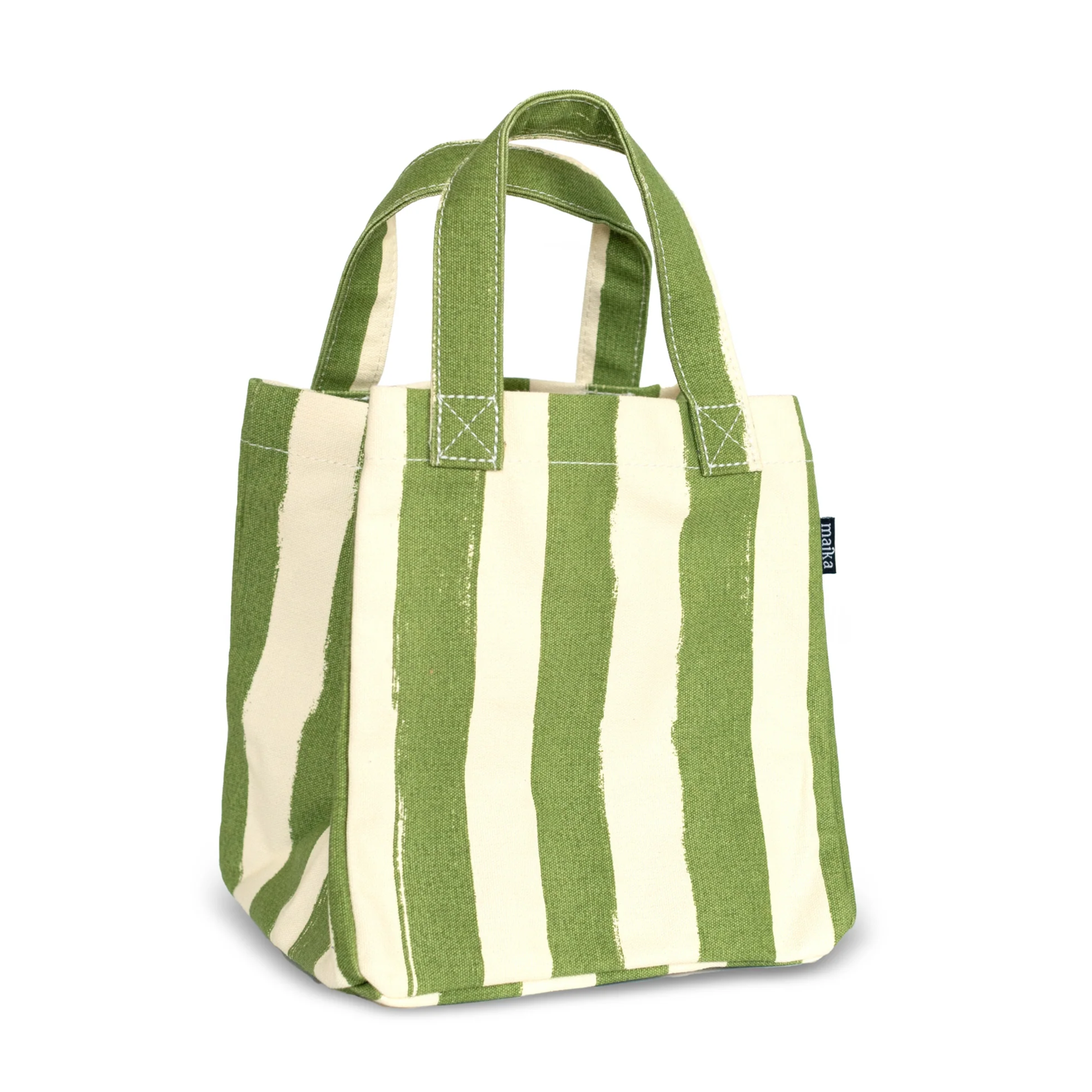 Maika Goods Recycled Canvas Lunch Tote -  Linea Olive