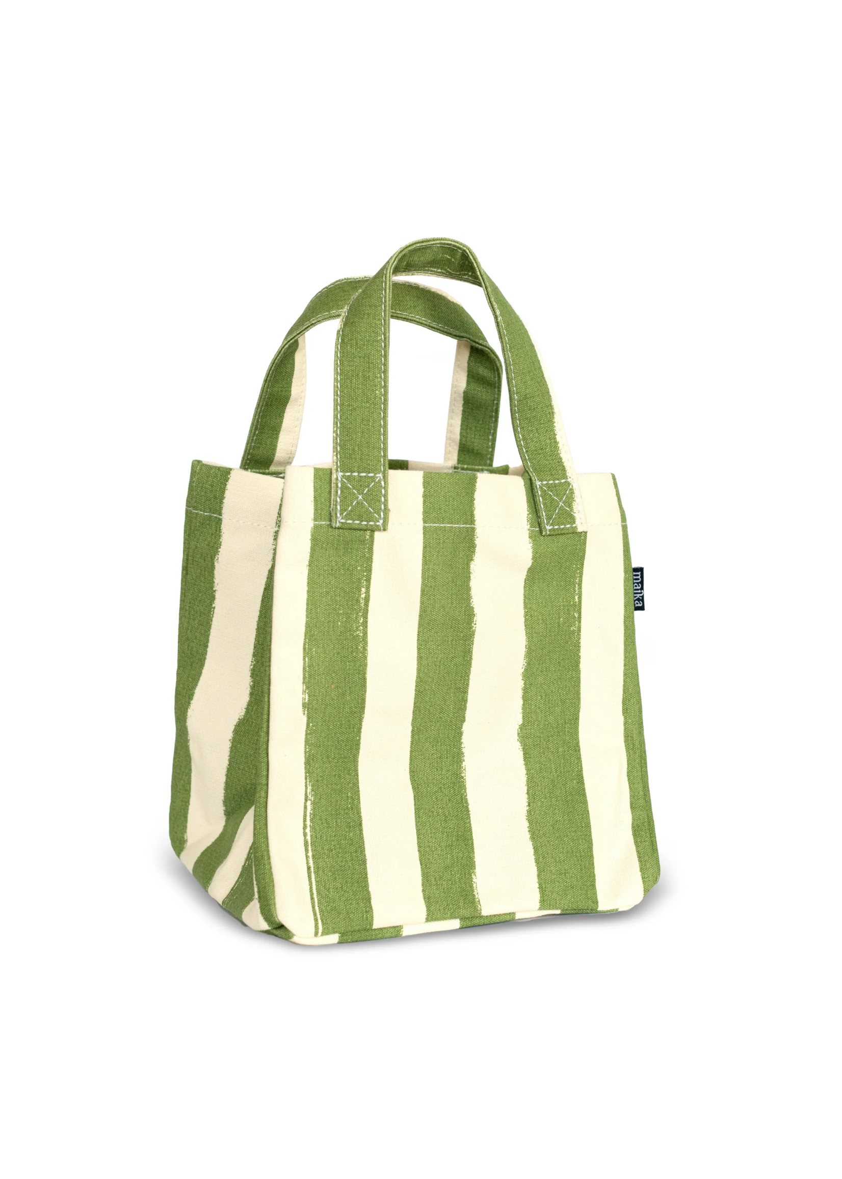 Maika Goods Recycled Canvas Lunch Tote -  Linea Olive