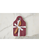 Etu Home Dutch Cheese Board with Spreader, Small, Merlot Red