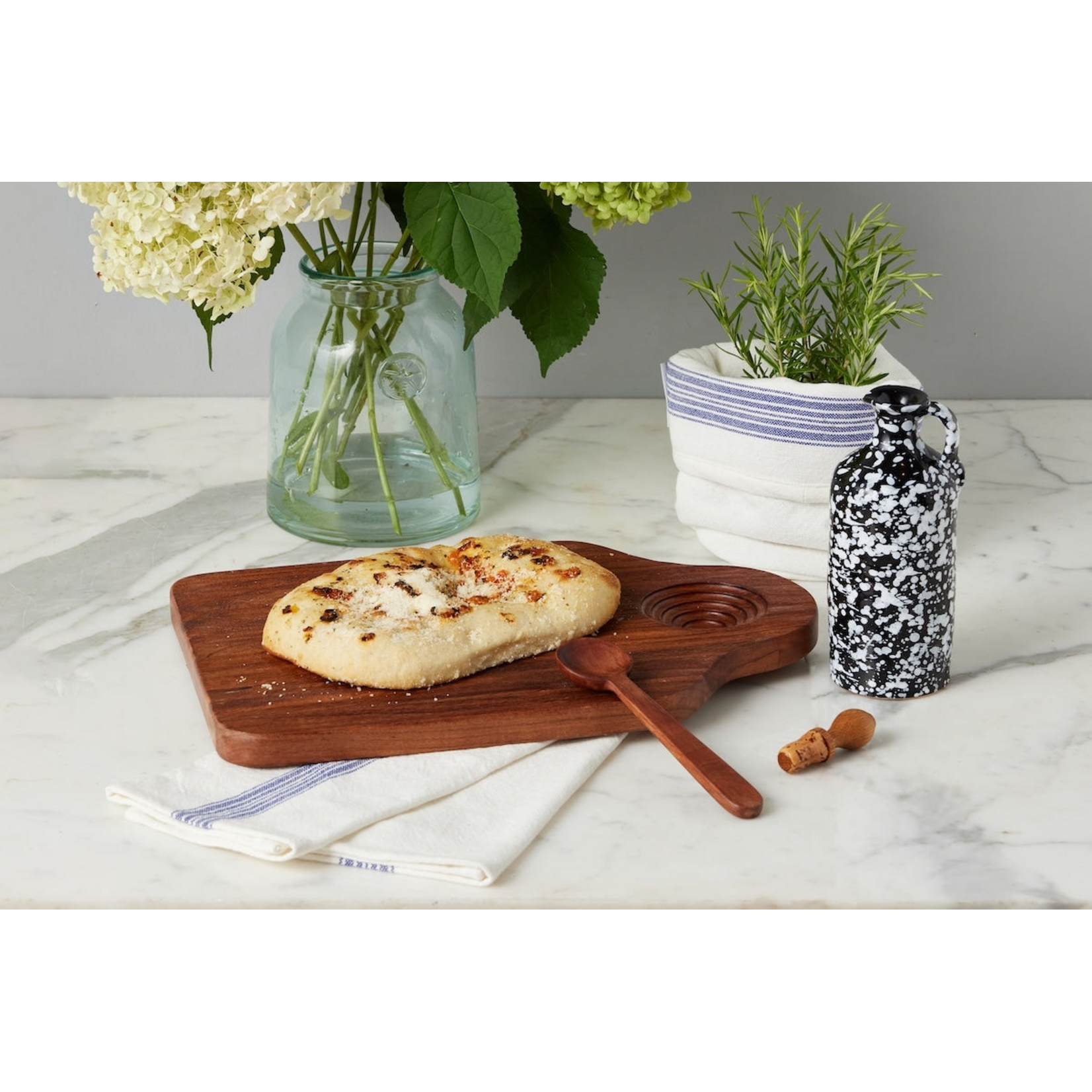 Etu Home Dutch Dipping Board with Scoop, Large, Natural