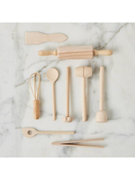 Etu Home Children's Mini French Beechwood Cooking Tool Set of 9 in Bag