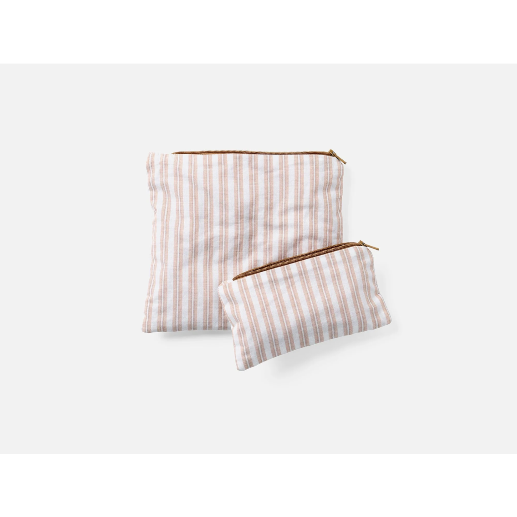 Snack Bag Set - Praline Stripe/Praline Chambray