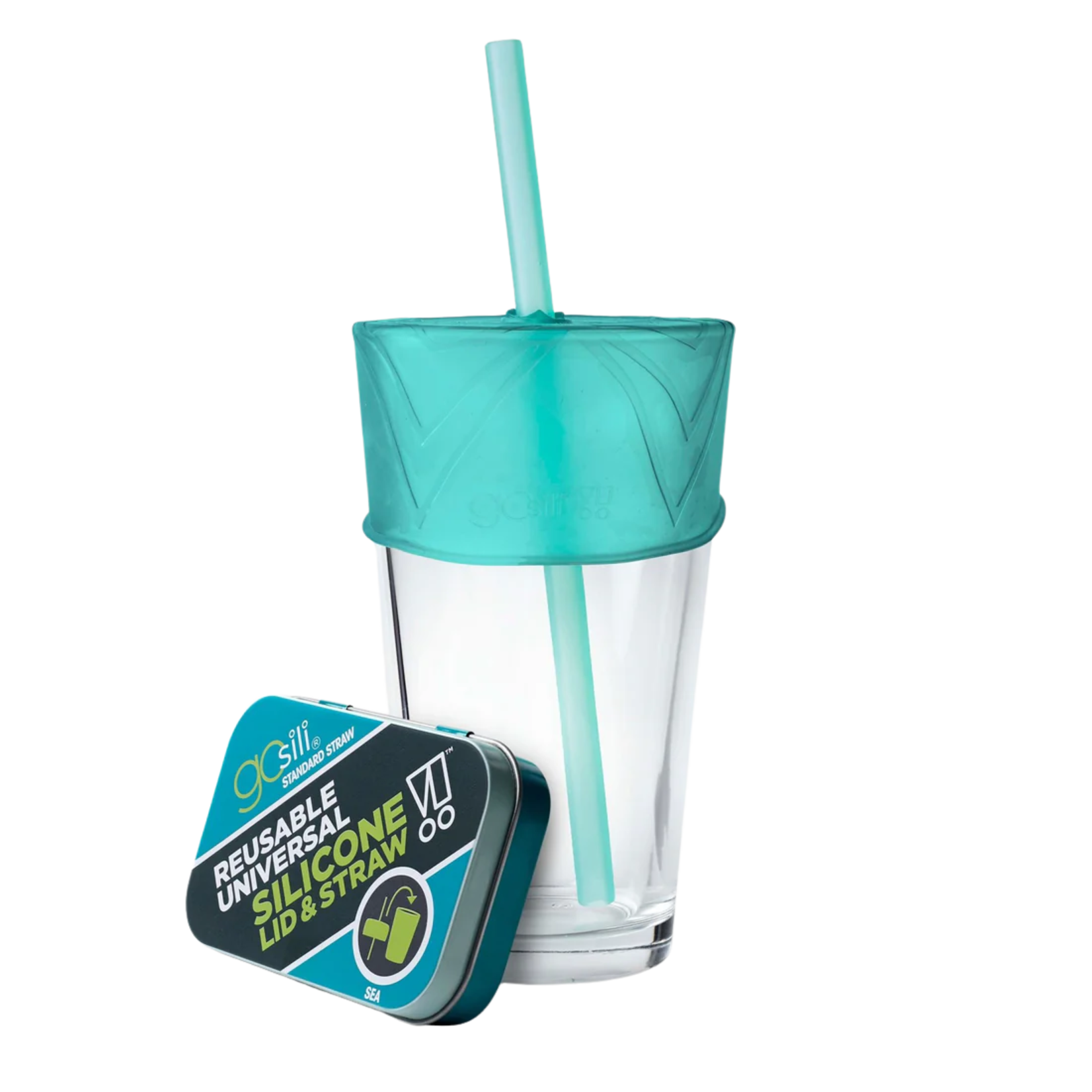 GoSili Silicone Straw Lid in Travel Tin