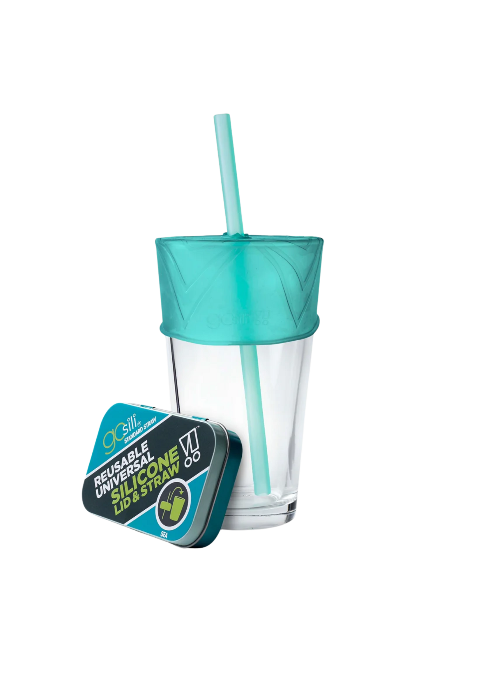 GoSili Silicone Straw Lid in Travel Tin