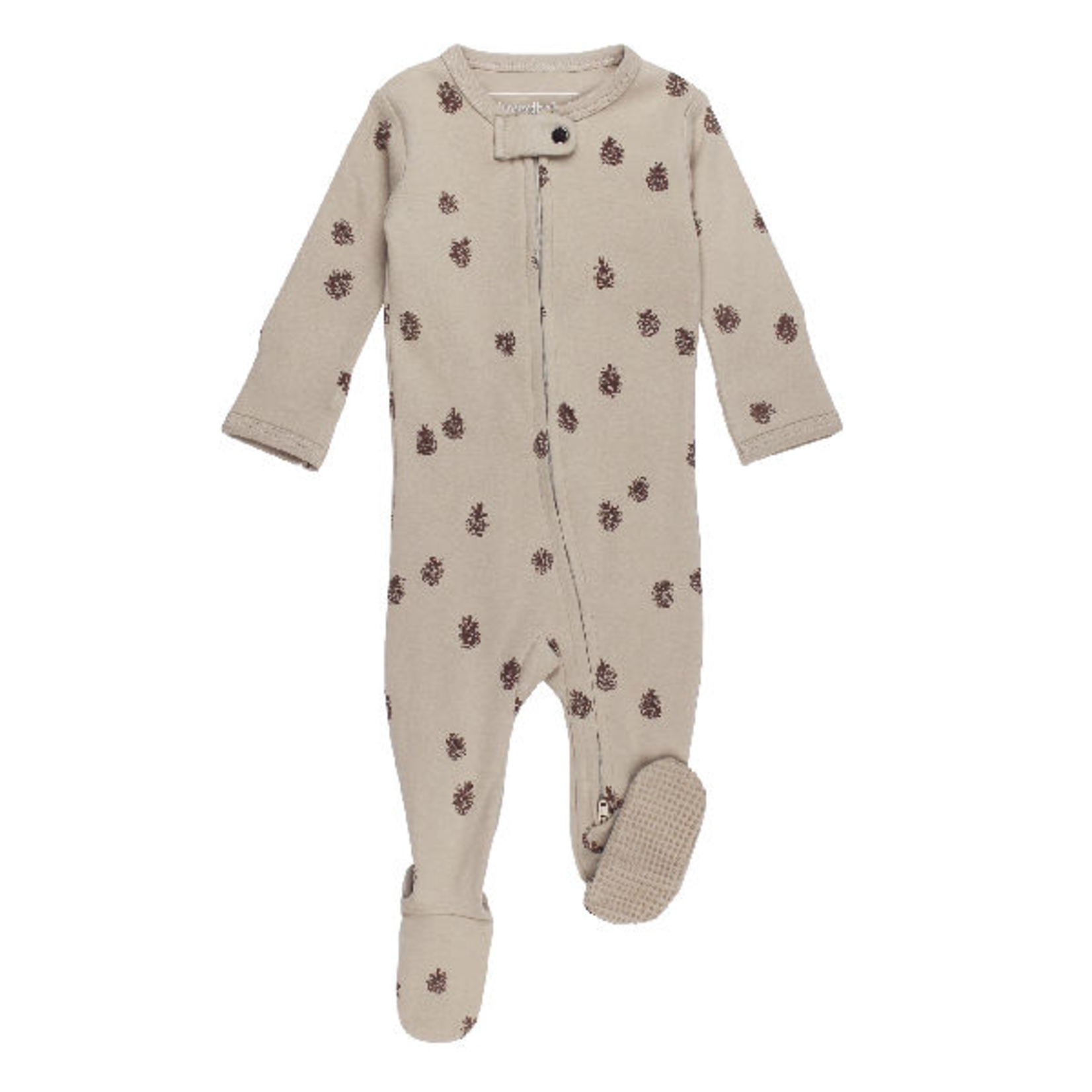 L'oved Baby Zipper Footie Pinecone or Tree