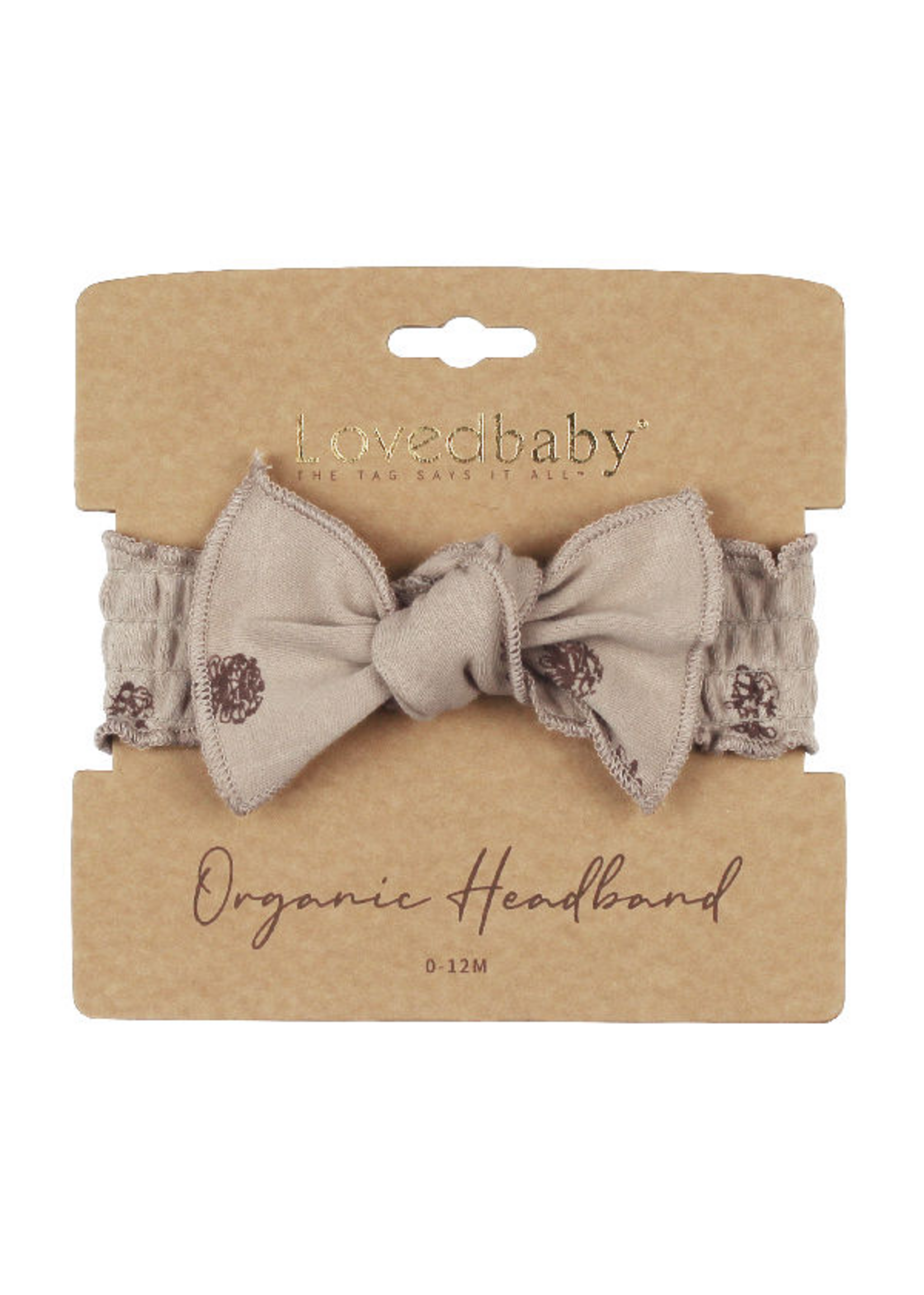 L'oved Baby Smocked Headband 0-12m Pinecone or Tree