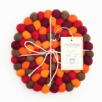 Friendsheep Wool Wool Trivet - Falling Leaves