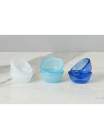 Etu Home Set of 6 Glass Pinch Pots Blues