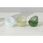 Etu Home Set of 6 Glass Pinch Pots Greens