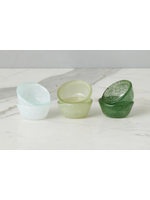 Etu Home Set of 6 Glass Pinch Pots Greens